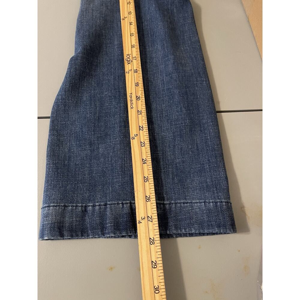 J. Crew Ankle Jeans Size 31T Strech Denim Hi-Rise Wide Leg Elastic Waist 32X27.5 - Picture 13 of 13